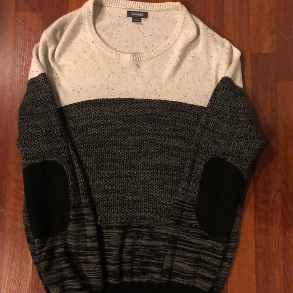 Kenneth Cole Reaction Sweater Sz Large Grey Knit